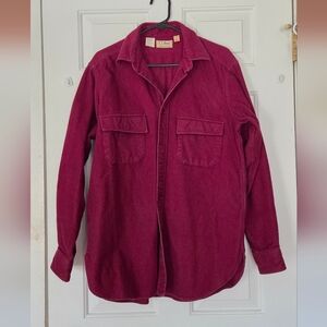 L.L. Bean Men's Chamois Flannel Button-Down Shirt - Wine